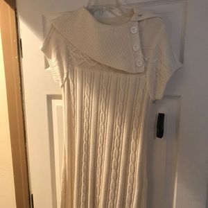 White sweater dress from Macy’s